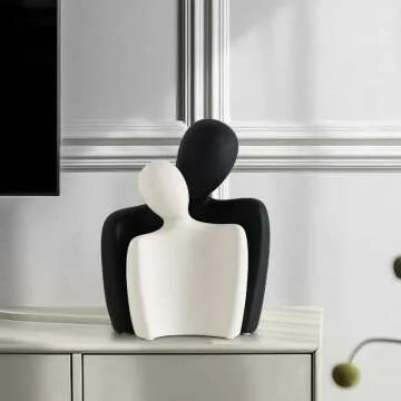 Ceramic Couple Statues - Modern Home Decor