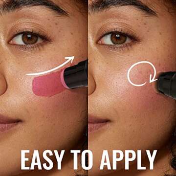 iMethod Cream Blush Stick for Blush Makeup - Cream Blush for Cheeks, Lip & Cheek Makeup Stick for All Ages, Blush Stick for Cheeks & Lips, Easy to Use, Cruelty-Free, Nude Pink