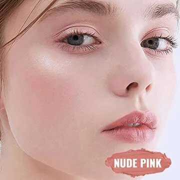 iMethod Cream Blush Stick for Blush Makeup - Cream Blush for Cheeks, Lip & Cheek Makeup Stick for All Ages, Blush Stick for Cheeks & Lips, Easy to Use, Cruelty-Free, Nude Pink