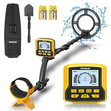 EENOUR Metal Detector for Adults Professional- Waterproof Metal Detectors, 10" Detection Depth, 10" ...
