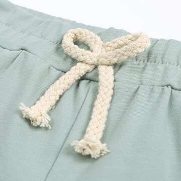 ZFTTZYMX 3-Pack Little Boys Girls Shorts with Drawstring and Pockets Toddler Kids Summer Solid Cotto...