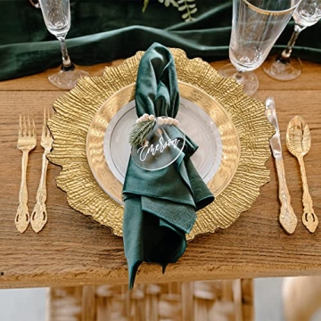 Elegant Brightalk Charger Plates - 12Pcs Gold Design