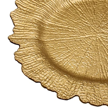 Elegant Brightalk Charger Plates - 12Pcs Gold Design