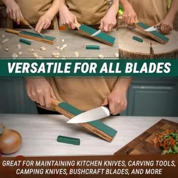 BeaverCraft Leather Strop Kit for Knife Sharpening