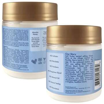 SheaMoisture Hair Mask - Manuka Honey & Yogurt, Hydrate + Repair Protein Power Treatment, Hair Treat...
