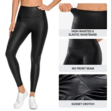 CRZ YOGA Butterluxe Faux Leather Leggings for Women