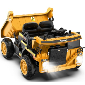 ANPABO 12V Ride on Dump Truck with Remote Control for Kids