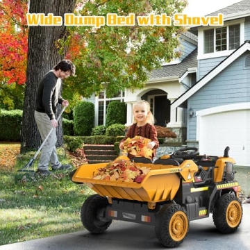 ANPABO 12V Ride on Dump Truck with Remote Control for Kids