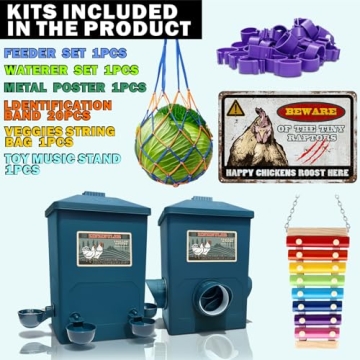 ZINZINULER Automatic Chicken Feeder and Waterer Set