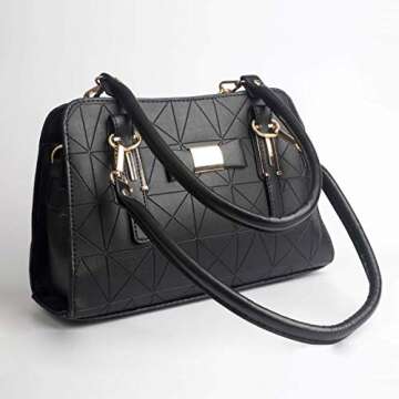 BEAULEGAN Purse Leather Handles Replacement 2 Pcs for Handbag, 23.6 Inch, Black Gold