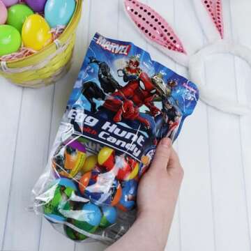 Marvel Character 16 Count Prefilled Easter Eggs with Candy