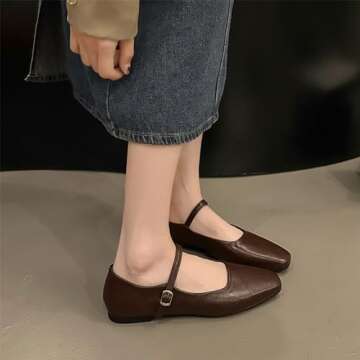 Comfortable Women's Classic Leather Mary Jane Shoes