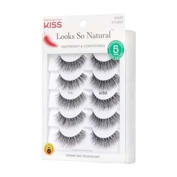 KISS Looks So Natural False Eyelashes Multipack, Lightweight & Comfortable, Tapered End Technology, ...