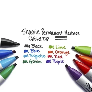 Sharpie Permanent Markers - Vibrant Colors and Chisel Tip - 4 Count