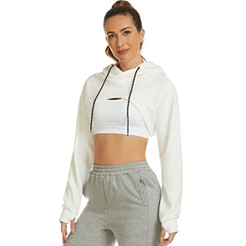 Flygo Women's Stylish Crop Hoodie for All Occasions