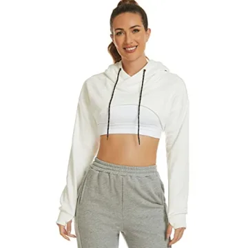 Flygo Women's Stylish Crop Hoodie for All Occasions