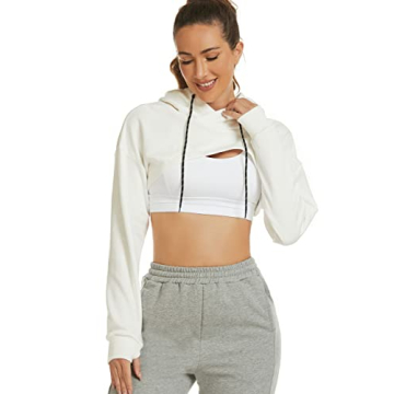 Flygo Women's Stylish Crop Hoodie for All Occasions