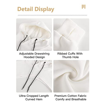 Flygo Women's Stylish Crop Hoodie for All Occasions