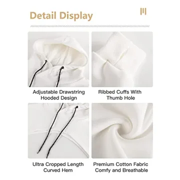 Flygo Women's Stylish Crop Hoodie for All Occasions