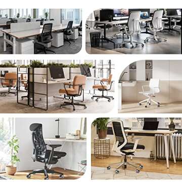 Office Chair Wheels, 2 Inch Rubber Rollers, Heavy Duty, Safe for Hardwood Floors, Carpets, Mats, Universal Size 11x22mm, Smooth and Quiet, Black, Set of 5