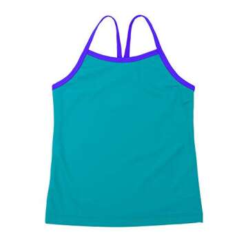 Lucky & Me Ella Girls Dance Tank Top, Gymnastics & Dancewear, 3-Pack, Rosey Posey 9/10