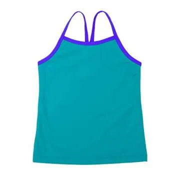 Lucky & Me Ella Girls Dance Tank Top, Gymnastics & Dancewear, 3-Pack, Rosey Posey 9/10