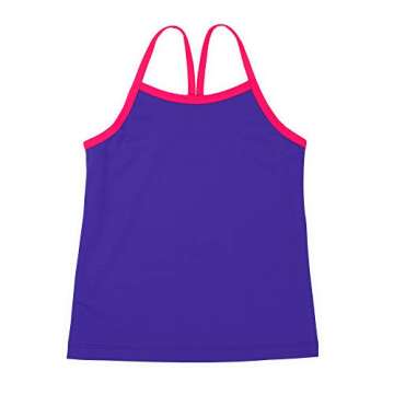 Lucky & Me Ella Girls Dance Tank Top, Gymnastics & Dancewear, 3-Pack, Rosey Posey 9/10