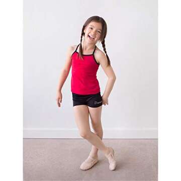 Lucky & Me Ella Girls Dance Tank Top, Gymnastics & Dancewear, 3-Pack, Rosey Posey 9/10