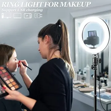 JIOZER 10.2” Ring Light with Adjustable Tripod