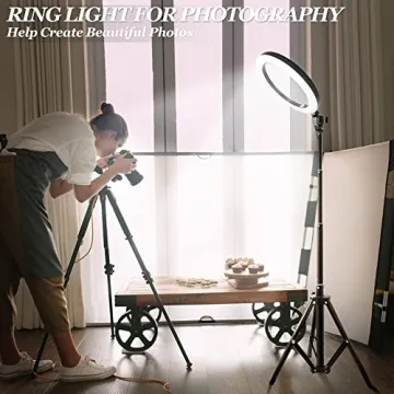 JIOZER 10.2” Ring Light with Adjustable Tripod