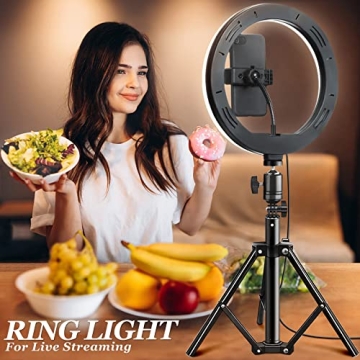 JIOZER 10.2” Ring Light with Adjustable Tripod