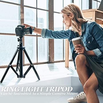 JIOZER 10.2” Ring Light with Adjustable Tripod