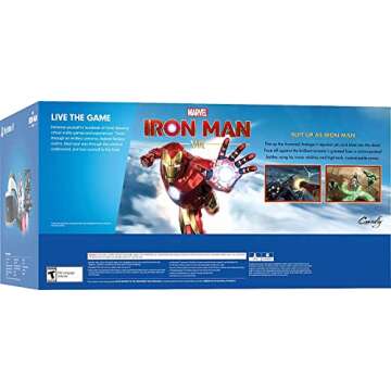 Hubxcel Newest Playtation VR Marvel's Iron Man VR Bundle: VR Headset, Camera, 2 Move Motion Controllers, Marvel's Iron Man VR Game + Batman Controller Fast Charging Dock