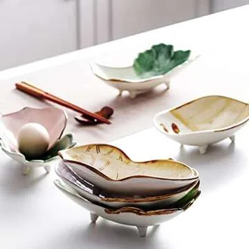 WAYUTO Ceramic Serving Plate Vegetable Themed Fruit Tray Serveware Platters Condiment Tray Pasta Bowl Sauce Dish Relish Tray for Fruit Salad Cheese Dessert Snack Cereal Oatmeal Party Tomato