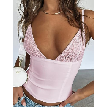 Trendy Annystore Y2K Lace Tank Top for Stylish Summer Wear