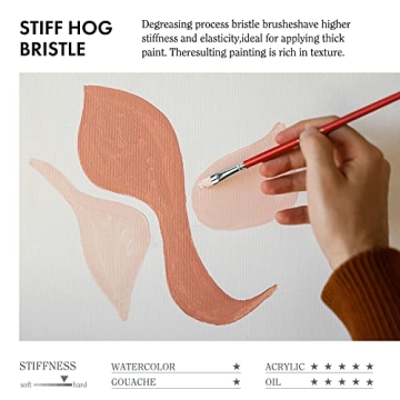 ARTIFY 41-Piece Long Handle Paint Brushes Set