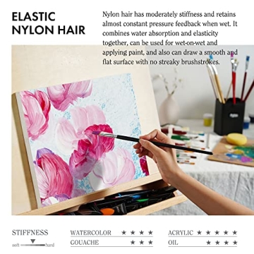 ARTIFY 41-Piece Long Handle Paint Brushes Set