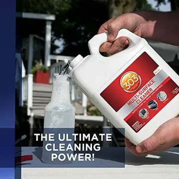 303 Products Multi-Surface Cleaner - Safely Cleans All Water Safe Surfaces, Including All Types of Fabric and Vinyl, Rinses Residue Free, Manufacturer Recommended, 1 Gallon (30570)