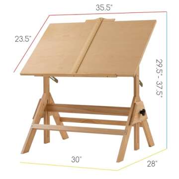 MEEDEN Adjustable Drafting Table: Versatile Art Desk