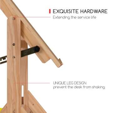 MEEDEN Adjustable Drafting Table: Versatile Art Desk