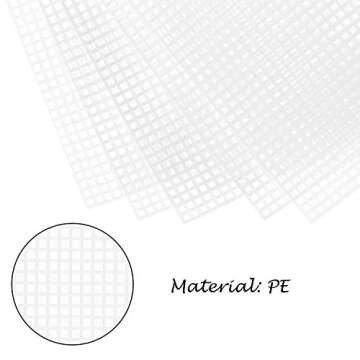 10 PCS Mesh Plastic Canvas Sheets for Crafting and Embroidery