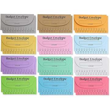 96 Pack Bulk Budget Envelopes for Cash System, Budgeting Tracker Binder, Money Saving Challenge, 12 Colors (6.5 x 3 In)