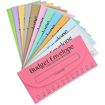 96 Pack Bulk Budget Envelopes for Cash System, Budgeting Tracker Binder, Money Saving Challenge, 12 Colors (6.5 x 3 In)