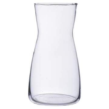 Modern Boho 8 Inch Clear Glass Flower Vase for Elegant Decor