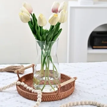 Modern Boho 8 Inch Clear Glass Flower Vase for Elegant Decor