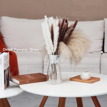 Modern Boho 8 Inch Clear Glass Flower Vase for Elegant Decor