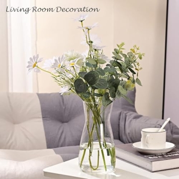 Modern Boho 8 Inch Clear Glass Flower Vase for Elegant Decor
