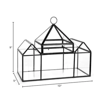 D'Eco Glass Castle Terrarium for Stylish Indoor Plants