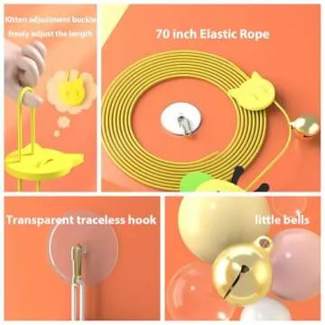 Kalimdor Interactive Cat Feather Toys 5pack,Retractable Teaser Toy,Hanging Interactive Toys for Indoor Cats Kitten Play Chase Exercise, Kitten Mental Exercise Toys