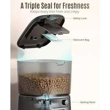 oneisall Automatic Cat Feeder, WiFi Cat Food Dispenser with App Remote Control, Auto Cat Feeder for Dry Food, Timed Cat Feeder with Portion Control for Small Pets Indoor